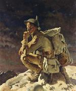 Sir William Orpen The Thinker on the Butte de Warlencourt oil painting on canvas